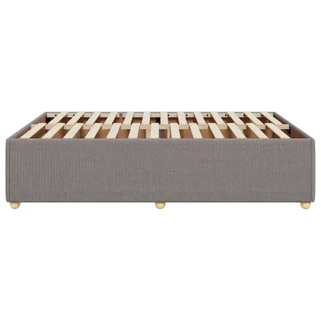 Cadre de lit sans matelas taupe 140x190 cm tissu