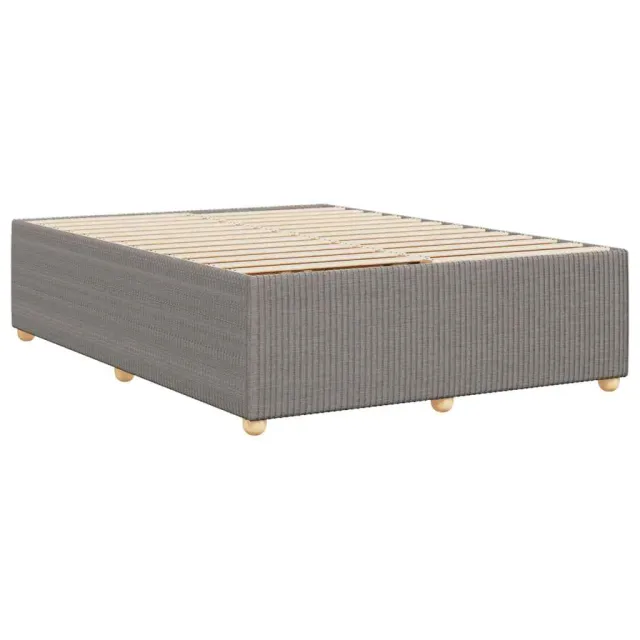 Cadre de lit sans matelas taupe 140x190 cm tissu
