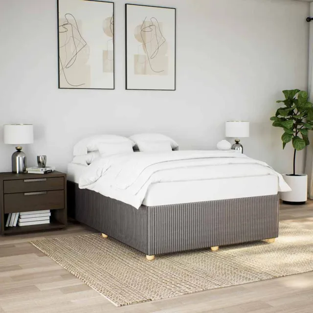 Cadre de lit sans matelas taupe 140x200 cm tissu