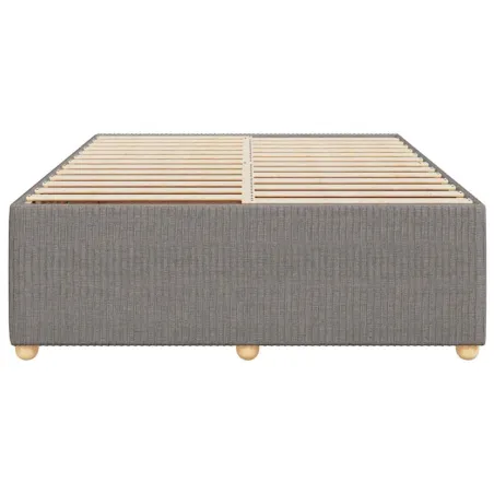 Cadre de lit sans matelas taupe 140x200 cm tissu