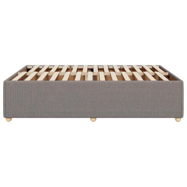 Cadre de lit sans matelas taupe 140x200 cm tissu