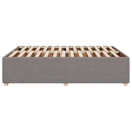 Cadre de lit sans matelas taupe 140x200 cm tissu