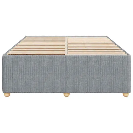 Cadre de lit sans matelas gris clair 160x200 cm tissu