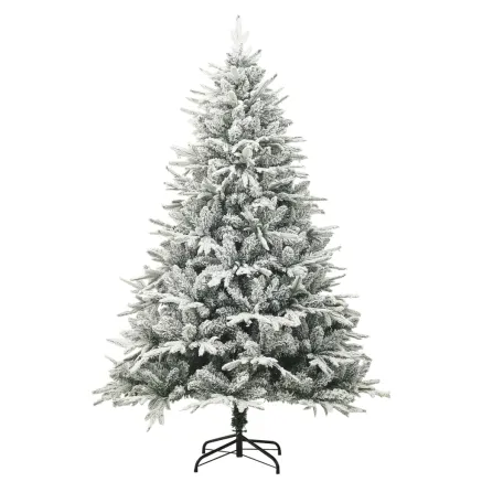 Sapin de Noël artificiel à flocons de neige Vert 210 cm PVC/PE 2