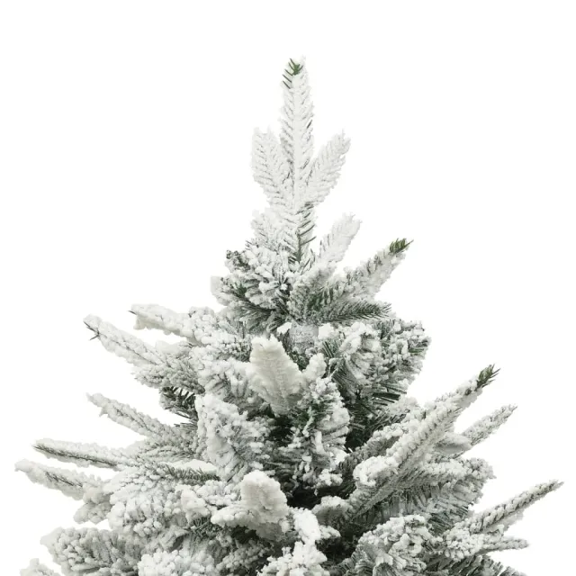 Sapin de Noël artificiel à flocons de neige Vert 210 cm PVC/PE