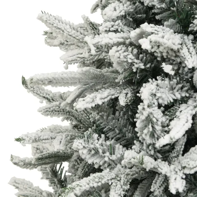 Sapin de Noël artificiel à flocons de neige Vert 210 cm PVC/PE
