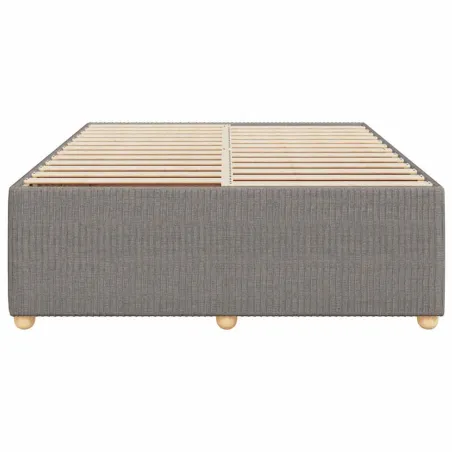 Cadre de lit sans matelas taupe 160x200 cm tissu