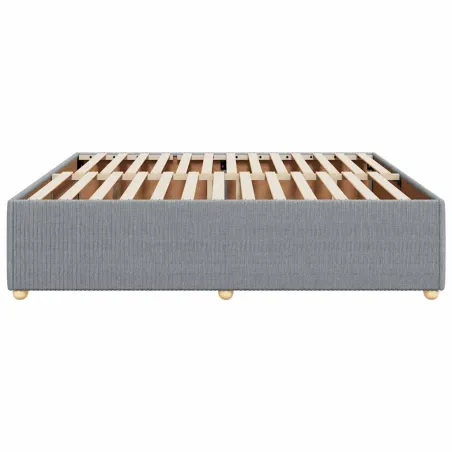 Cadre de lit sans matelas gris clair 180x200 cm tissu