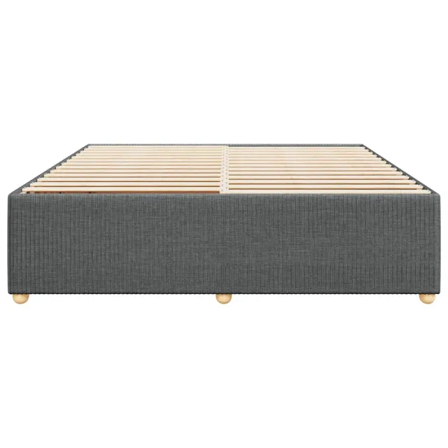 Cadre de lit sans matelas gris foncé 180x200 cm tissu