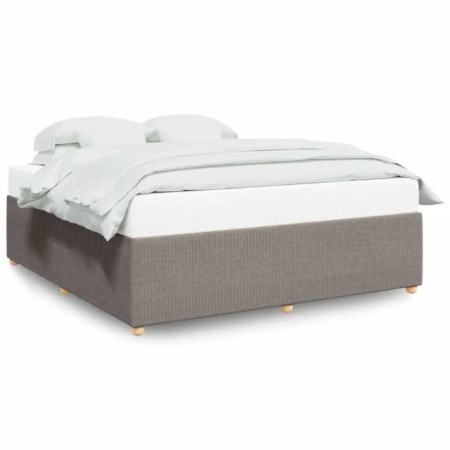 Cadre de lit sans matelas taupe 180x200 cm tissu
