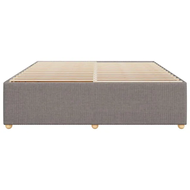 Cadre de lit sans matelas taupe 180x200 cm tissu