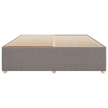 Cadre de lit sans matelas taupe 180x200 cm tissu