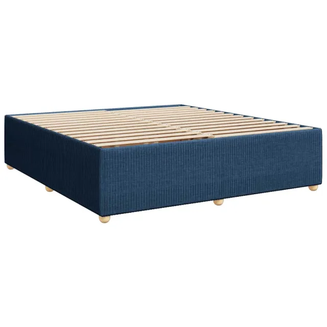 Cadre de lit sans matelas bleu 180x200 cm tissu