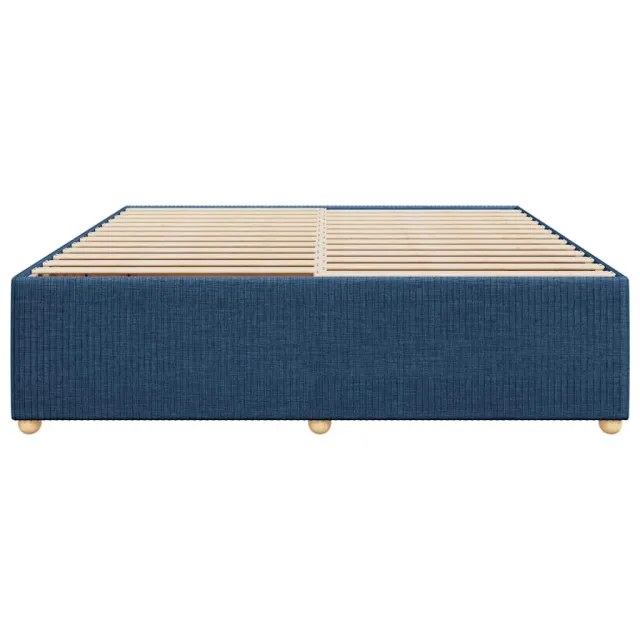 Cadre de lit sans matelas bleu 180x200 cm tissu