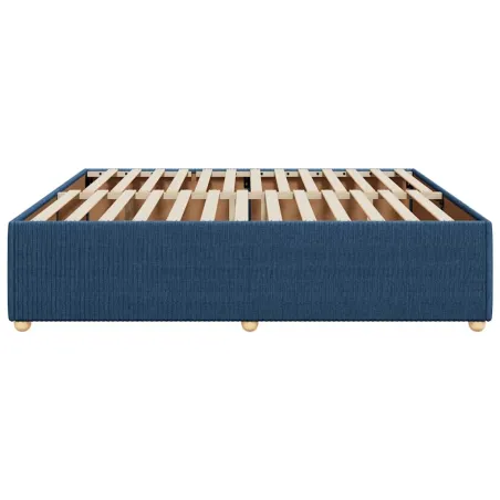 Cadre de lit sans matelas bleu 180x200 cm tissu