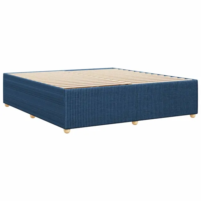 Cadre de lit sans matelas bleu 180x200 cm tissu
