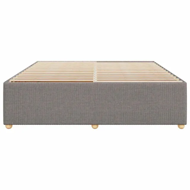 Cadre de lit sans matelas taupe 200x200 cm tissu