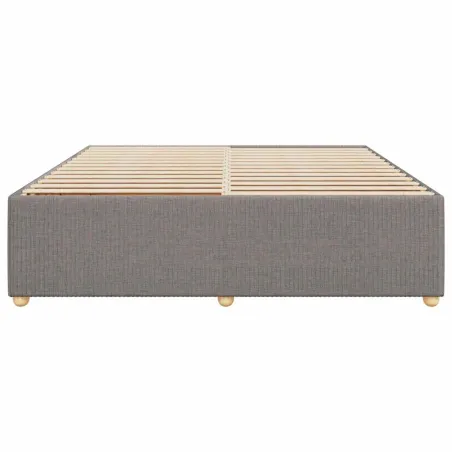Cadre de lit sans matelas taupe 200x200 cm tissu