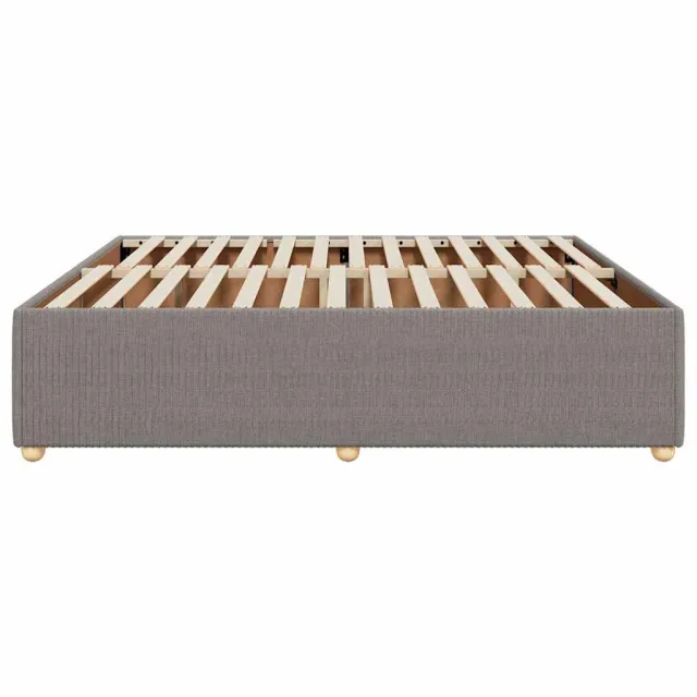 Cadre de lit sans matelas taupe 200x200 cm tissu