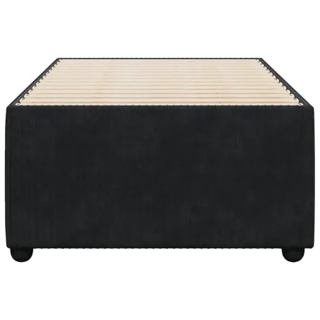 Cadre de lit sans matelas noir 80x200 cm velours