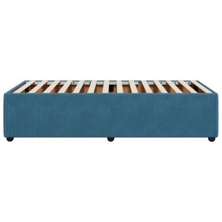 Cadre de lit sans matelas bleu 80x200 cm velours