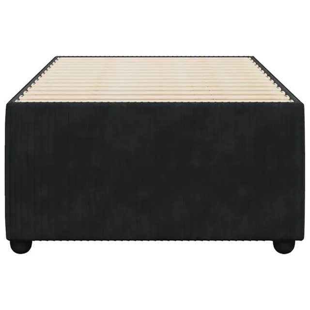 Cadre de lit sans matelas noir 90x190 cm velours