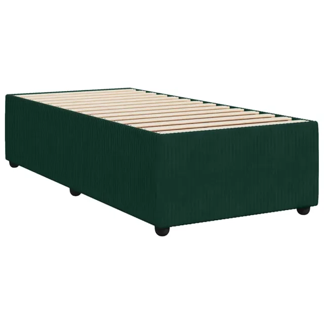 Cadre de lit sans matelas vert foncé 90x190 cm velours