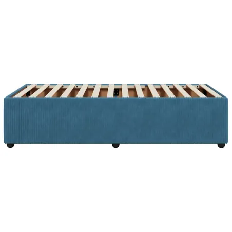 Cadre de lit sans matelas bleu 90x190 cm velours