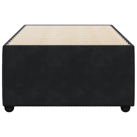 Cadre de lit sans matelas noir 90x200 cm velours