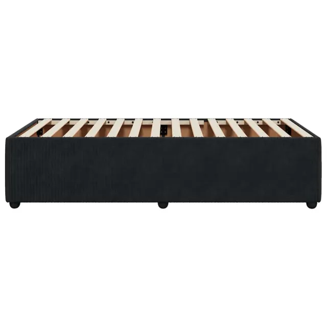 Cadre de lit sans matelas noir 90x200 cm velours