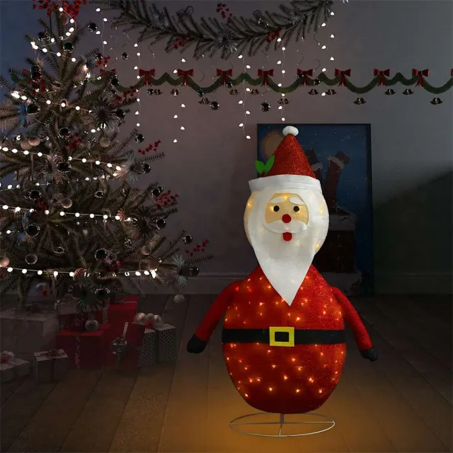 Décoration de Noël Figurine Père Noël LED Tissu de luxe 120 cm