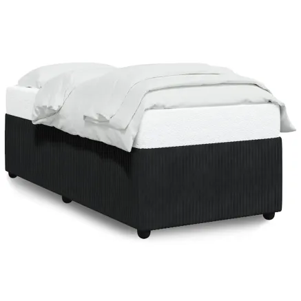 Cadre de lit sans matelas noir 100x200 cm velours 2