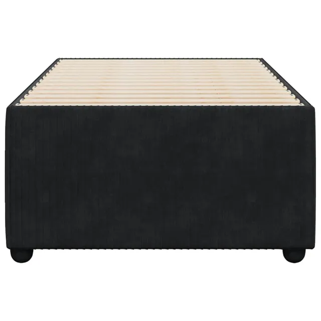 Cadre de lit sans matelas noir 100x200 cm velours