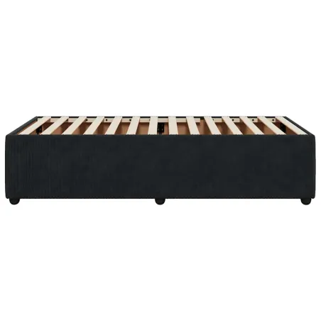 Cadre de lit sans matelas noir 100x200 cm velours