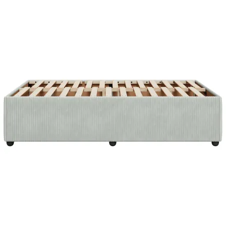 Cadre de lit sans matelas gris clair 120x190 cm velours