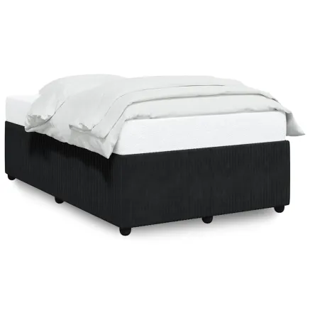Cadre de lit sans matelas noir 120x190 cm velours 2
