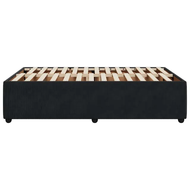 Cadre de lit sans matelas noir 120x190 cm velours