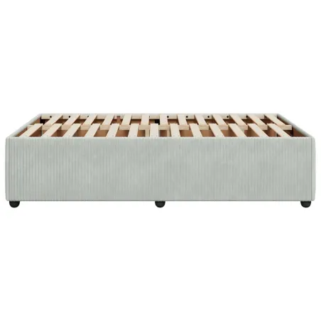 Cadre de lit sans matelas gris clair 120x200 cm velours