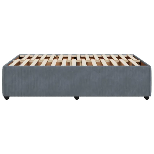 Cadre de lit sans matelas gris foncé 120x200 cm velours