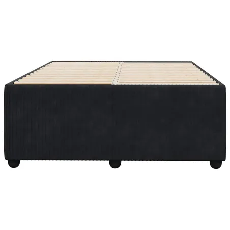 Cadre de lit sans matelas noir 120x200 cm velours