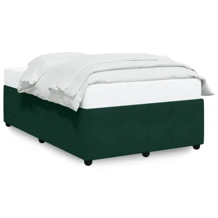 Cadre de lit sans matelas vert foncé 120x200 cm velours 2