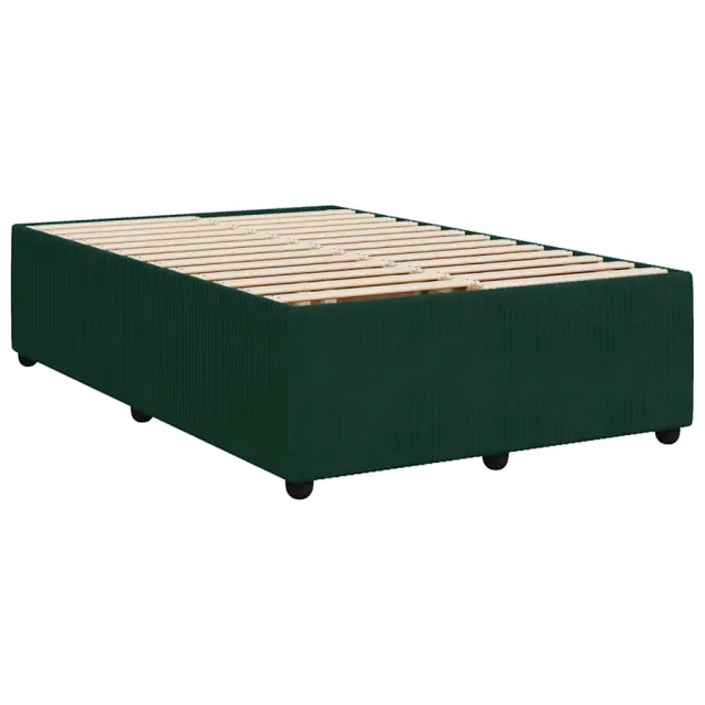 Cadre de lit sans matelas vert foncé 120x200 cm velours