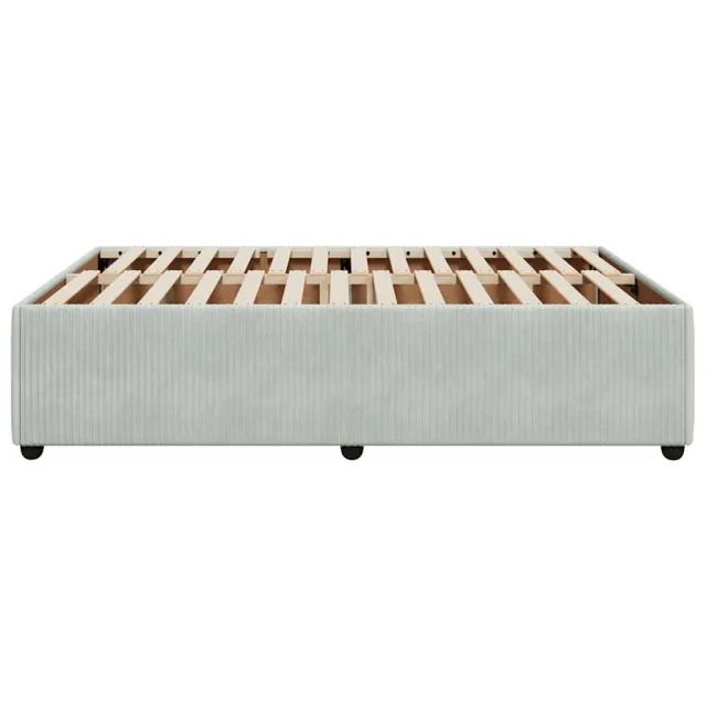 Cadre de lit sans matelas gris clair 140x200 cm velours