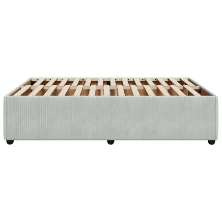 Cadre de lit sans matelas gris clair 140x200 cm velours