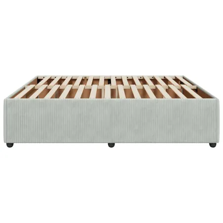 Cadre de lit sans matelas gris clair 180x200 cm velours