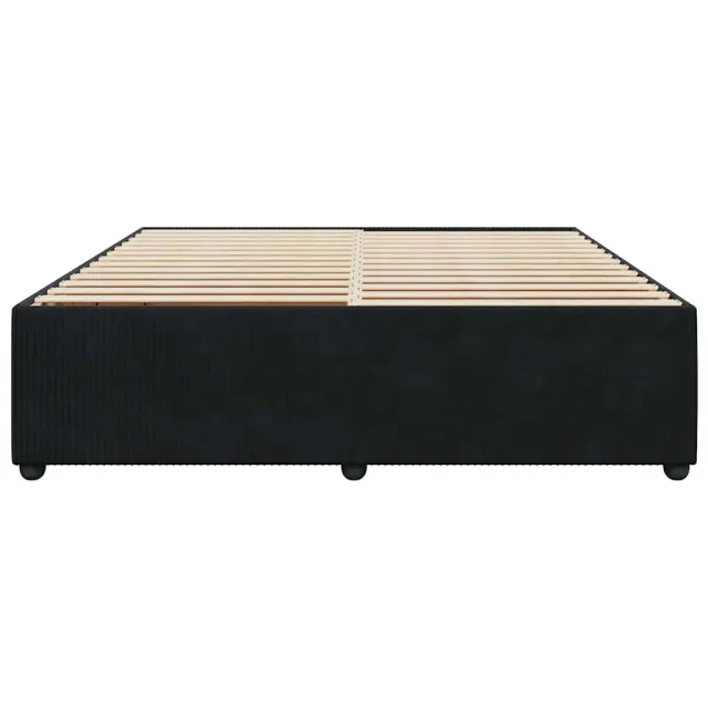 Cadre de lit sans matelas noir 180x200 cm velours