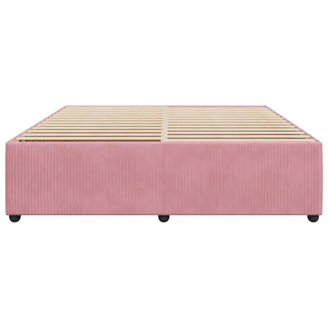 VidaXL Cadre de lit sans matelas rose 180x200 cm velours