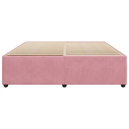 VidaXL Cadre de lit sans matelas rose 180x200 cm velours