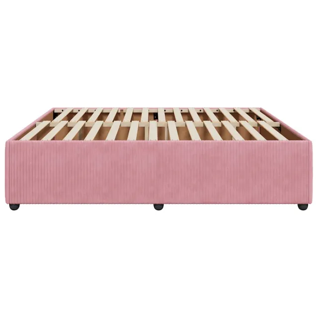 VidaXL Cadre de lit sans matelas rose 180x200 cm velours
