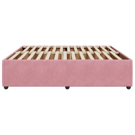 VidaXL Cadre de lit sans matelas rose 180x200 cm velours